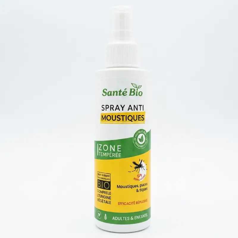 Santé Bio Spray Anti-Moustiques – Protection Naturelle 125ML