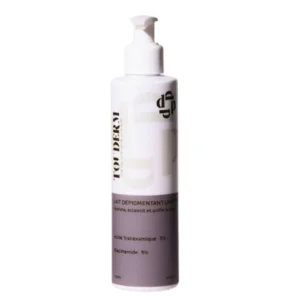 Touderm Lait Dépigmentant Unifiant en flacon de 200ml, soin corporel éclaircissant et hydratant à l'acide tranexamique et à la niacinamide