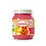 babybio petit pot pomme fraise, purée de fruits certifiée biologique pour nourrisson dès 6 mois et +