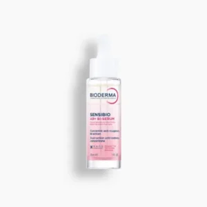 Flacon pipette de Bioderma Sensibio AR+ BI Serum 30ml, double sérum dermatologique biphasé anti-rougeurs et anti-âge