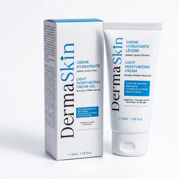 Tube de 50 ml Dermaskin Crème Hydratante et réparatrice dermo-cosmétique pour le visage