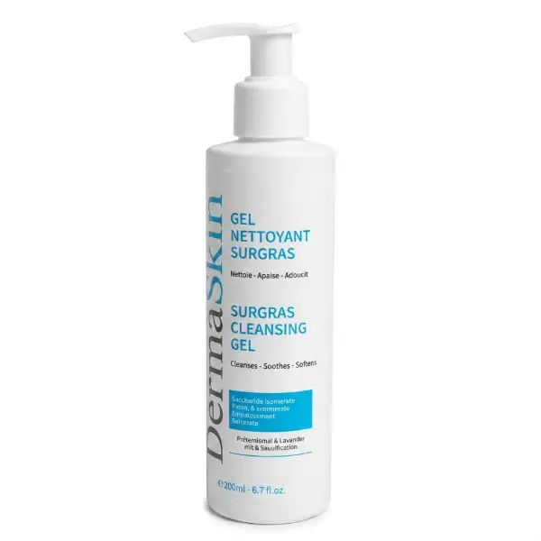 Dermaskin Gel Nettoyant Surgras sans savon pour l'hygiène des peaux sensibles et sèches