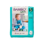 Paquet de 19 culottes d'apprentissage écologiques BAMBO Nature Taille 5 XL pour enfants de 11 à 17 kg.