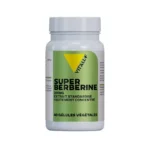 Flacon de complément alimentaire Vit'All+ Super Berbérine 300mg en gélules végétales.