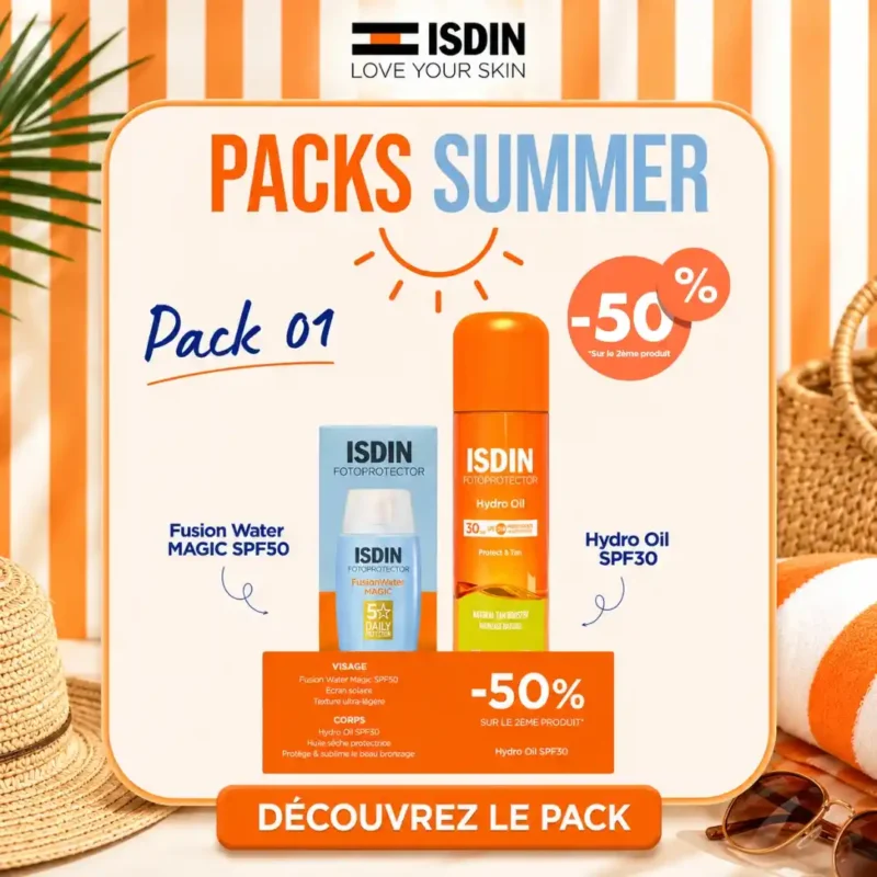 isdin-fusion-water-magic-hydro-oil-promo-50 Pack ISDIN Fusion Water Magic 50ml + Hydro Oil 200ml (-50% 2ème produit)