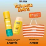 Pack solaire ISDIN comprenant l'Hydro Lotion 200ml, le Fusion Water Magic Alcaraz 50ml et un sac de plage offert.