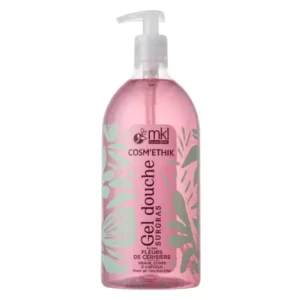 Flacon pompe de mkl gel douche surgras fleurs de cerisiers pour l'hygiène, la douceur et l'hydratation parfumée de toute la famille