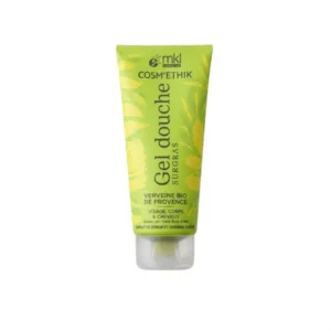 Flacon tube de mkl gel douche surgras verveine bio 200ml pour l'hygiène, la fraîcheur tonifiante et le confort nomade de toute la famille
