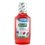 GUM Bain de Bouche Junior 6+ 300ml goût fraise pour la prévention des caries.
