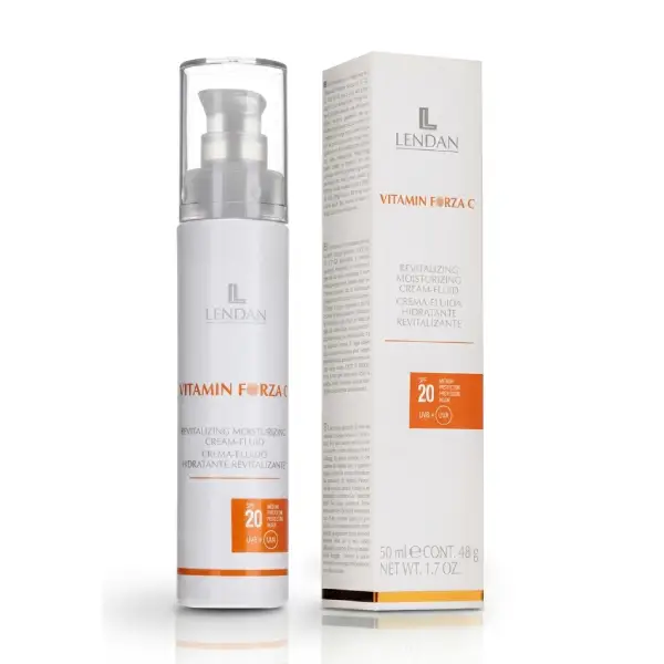 Lendan Vitamin Forza C Crème Fluide Hydratante et Régénératrice avec protection solaire SPF 20