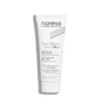Tube de Noreva Trio White Mela SPF50+ Soin de Jour Anti-Taches de 40ml pour un teint unifié et protégé.
