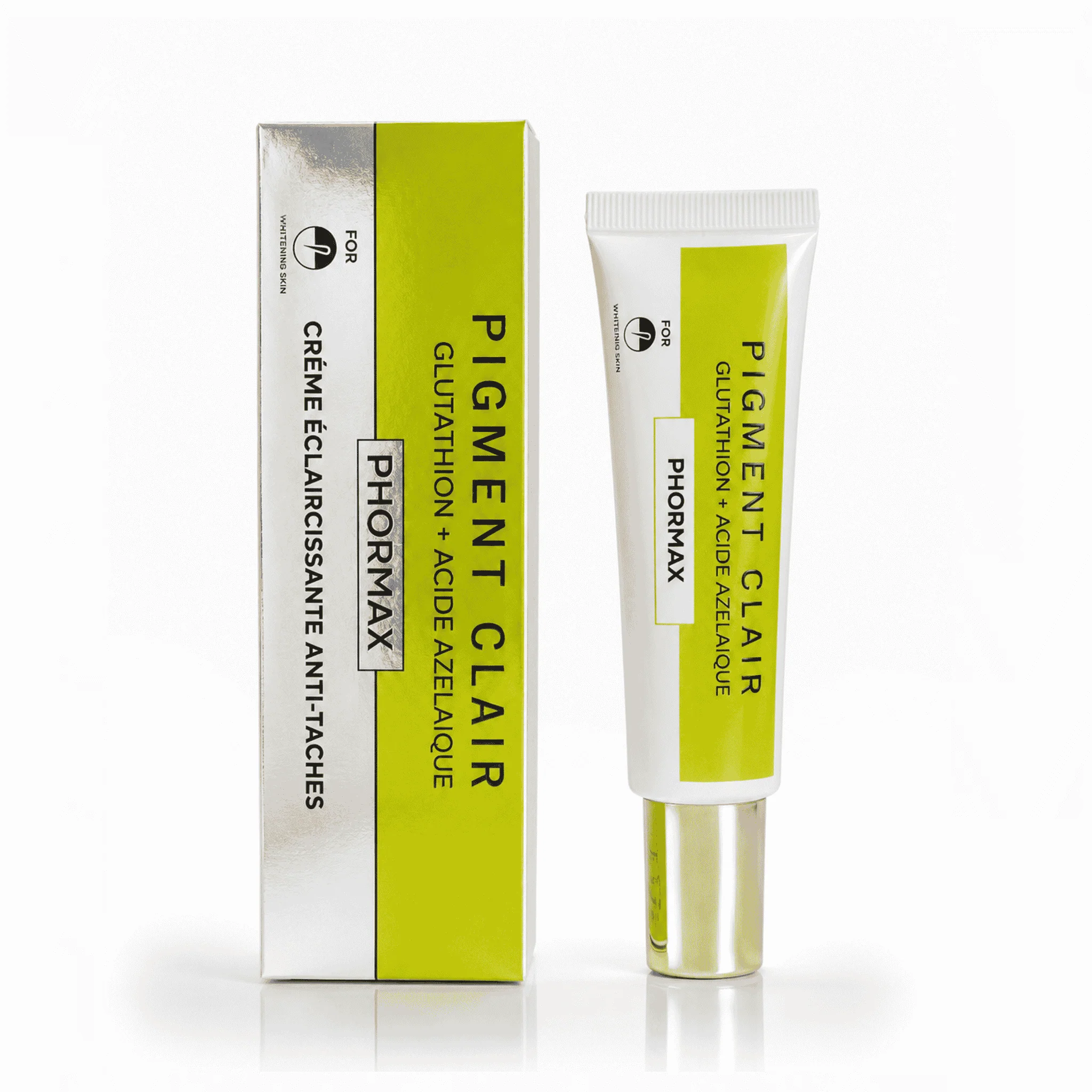 Phormax Pigment Clair Crème en tube de 40ml, soin correcteur visage anti-taches et éclaircissant au glutathion et acide azélaïque