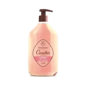 Grand flacon-pompe Roge Cavailles Huile Bain et Douche Satinante 750 ml au surgras végétal et à l'huile d'argan.