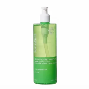 Flacon pompe de gel purifiant Touderm 400ml, nettoyant dermo-cosmétique anti-imperfections pour peaux grasses et mixtes