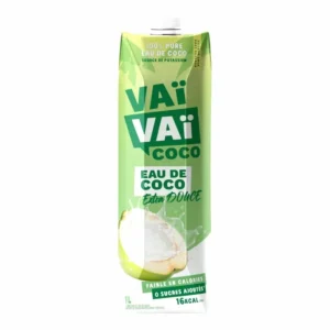 Brique de 1L Vaivai Eau de Coco 100% naturelle et pure, boisson hydratante riche en potassium