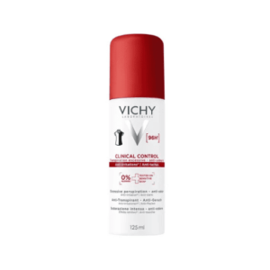 Flacon aérosol vichy femme clinical control 96h deodorant spray 125ml pour une protection extrême de 96 heures contre la transpiration