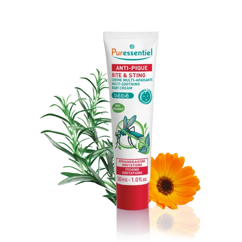 Puressentiel Anti-Pique Crème Multi-Apaisante Bébé 30 ml soin naturel anti-démangeaisons pour les piqûres des tout-petits
