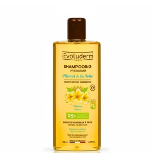 Evoluderm Shampoing Hydratant Monoï à la Folie 400 ml shampoing nourrissant et protecteur pour cheveux secs