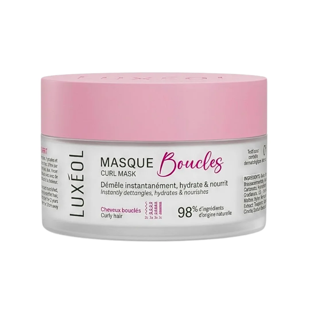 Luxéol Masque Boucles 200ml soin masque nourrissant et définisseur de boucles cheveux texturés