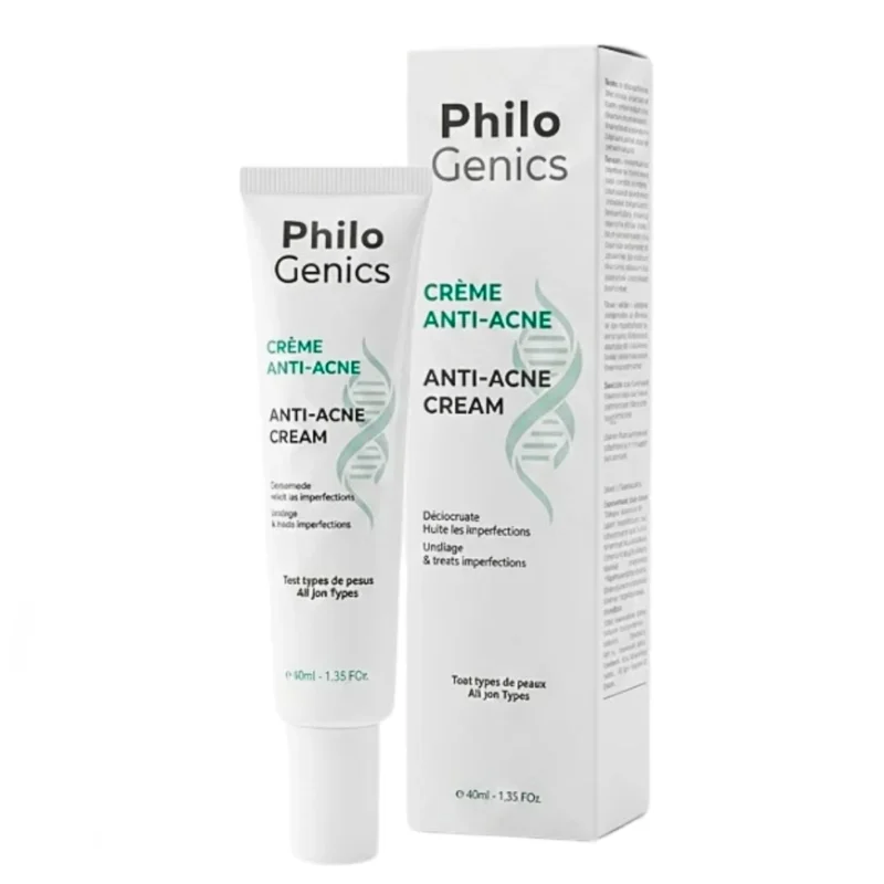 PhiloGenics-Creme-Anti-Acne-40ml PhiloGenics Crème Anti-Acné 40 ml soin dermo-purifiant et matifiant