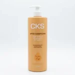 Flacon professionnel de 500 ml du CKS Après-Shampoing Réparateur pour le traitement des cheveux abîmés et cassants.