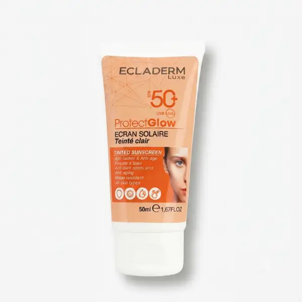 Ecladerm Luxe Protect Glow Écran Teinté Clair SPF50+ 50 ml protection solaire et soin teint glow