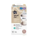 Biberon anti-colique Tommee Tippee Natural Start Blanc 260 ml 0m+ avec tétine imitation sein.