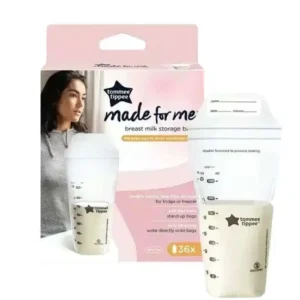Boîte de 36 sachets de conservation pour lait maternel Tommee Tippee 350 ml étanches et autoportants.