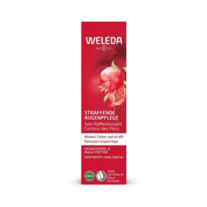 Tube 12ml du Soin Raffermissant Contour des Yeux Weleda à la Grenade et Maca.