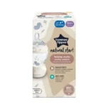 Biberon anti-colique Tommee Tippee Natural Decor 260 ml 0m+ avec tétine souple imitation sein.