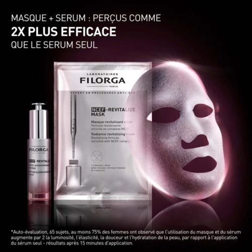 Coffret Filorga Sérum Polyrevitalisant Anti-Âge NCEF-Revitalize 30ml avec Masque Tissu offert.