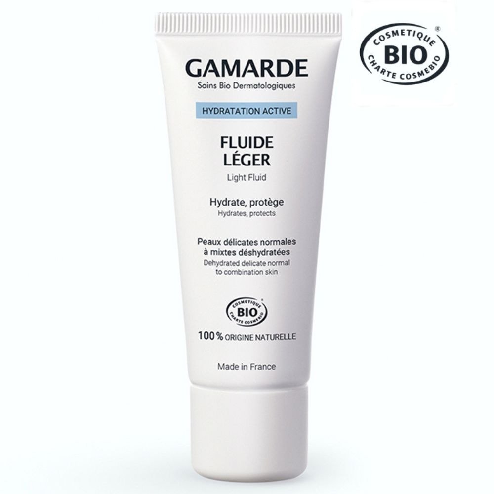 Gamarde Fluide Hydratant Léger 40ml soin visage bio et apaisant