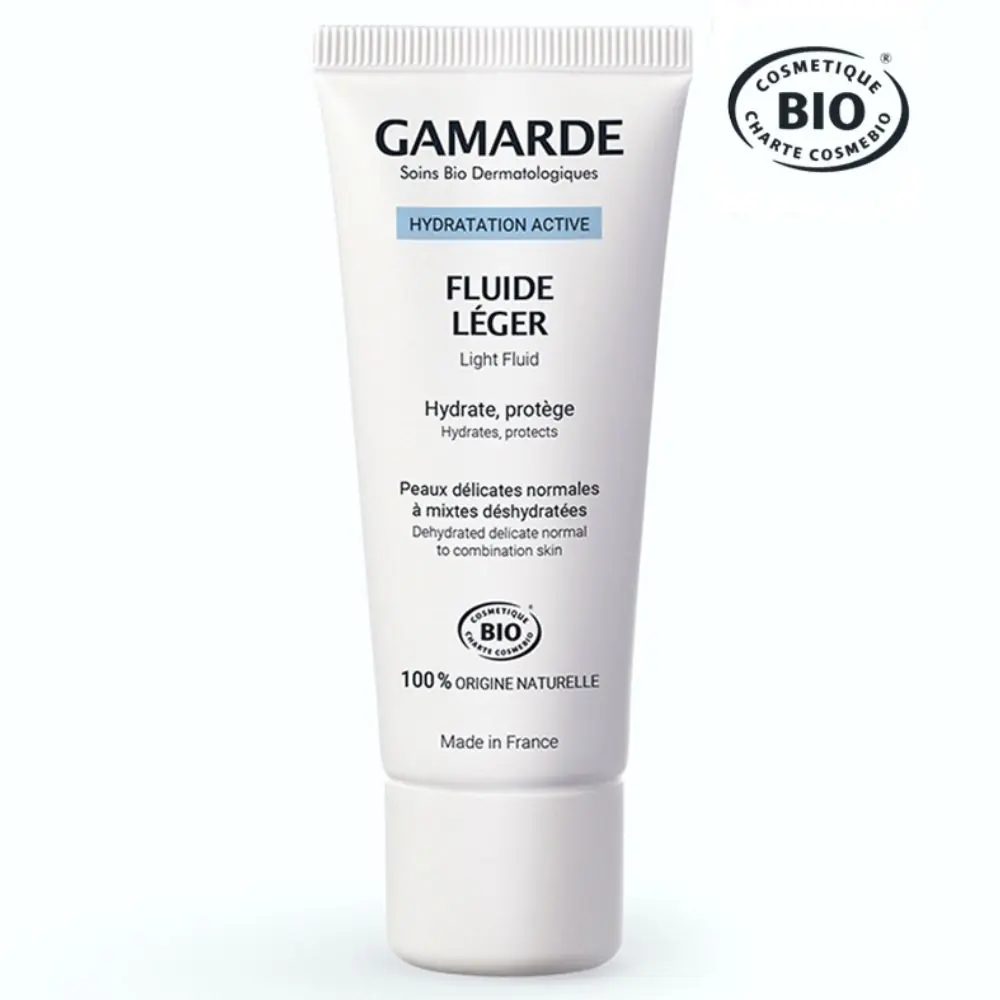 Gamarde Fluide Hydratant Léger 40ml soin visage bio et apaisant