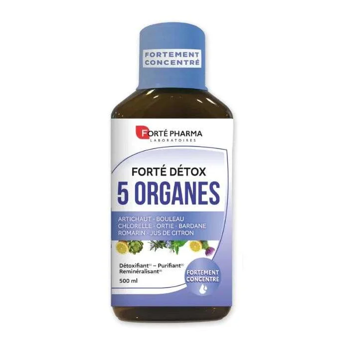 Flacon 500ml de solution buvable Forté Pharma Forté Détox 5 Organes.