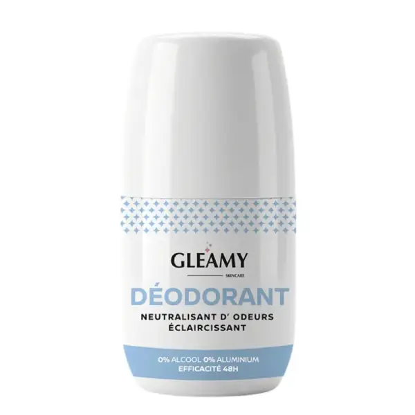 Gleamy Déodorant Éclaircissant 60ml soin roll-on anti-odeurs et éclaircissant aisselles