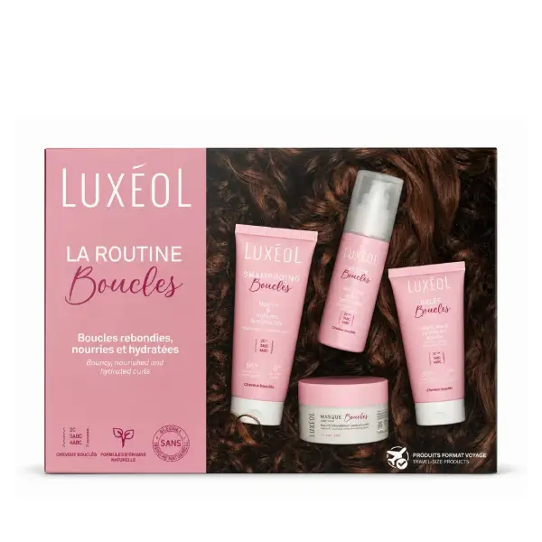 Luxéol La Routine Boucles coffret de soins capillaires nourrissants et définisseurs pour cheveux bouclés