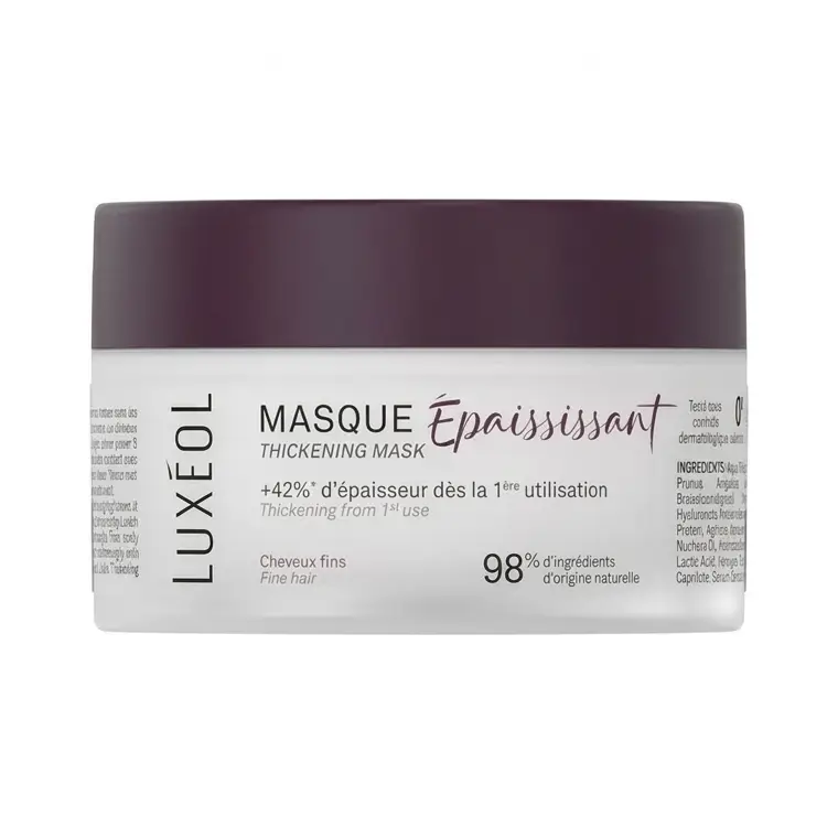 Luxéol Masque Épaississant 200ml soin masque redensifiant et volumateur cheveux fins