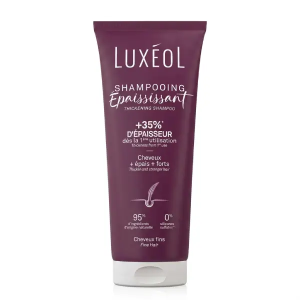Luxéol Shampooing Épaississant 200 ml soin lavant volumateur et redensifiant cheveux fins