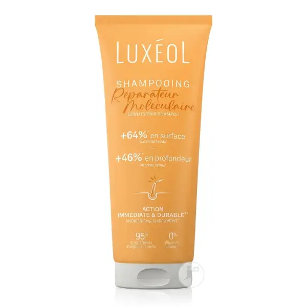 Luxéol Shampooing Réparateur Moléculaire 200 ml soin lavant reconstructeur et anti-casse cheveux abîmés