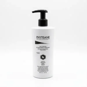 Grand flacon pompe de 400ml de Phyteane Lait Corporel Éclaircissant et Hydratant, soin unifiant anti-taches pour le corps.