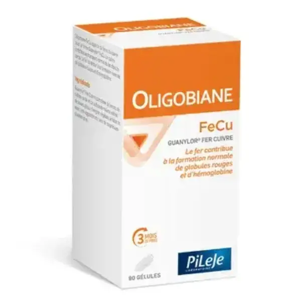 PiLeJe Oligobiane FeCu 30 gélules complément fer et cuivre anti fatigue
