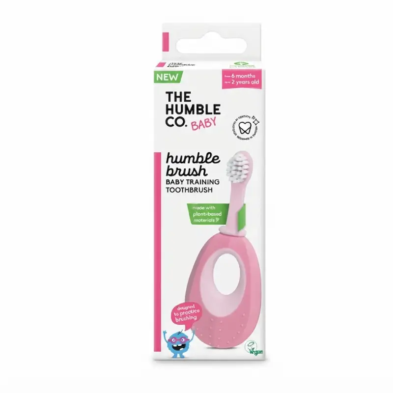 The Humble Co Brosse à Dents Bébé à Base de Plantes 6m+ brosse écologique ultra-douce pour les premiers mois de bébé