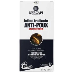 Dercapi Lotion Spray Traitement Anti-Poux 125 ml solution rapide et efficace contre les poux et les lentes