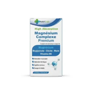 Nutrilab Magnésium Complexe Premium 60 gélules complément alimentaire anti-stress et fatigue