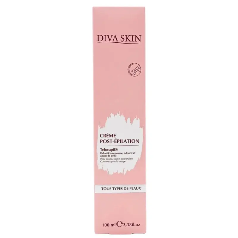 Diva Skin Creme Post-Epilation 100ml soin apaisant et retardateur de repousse pour une peau douce après l'épilation