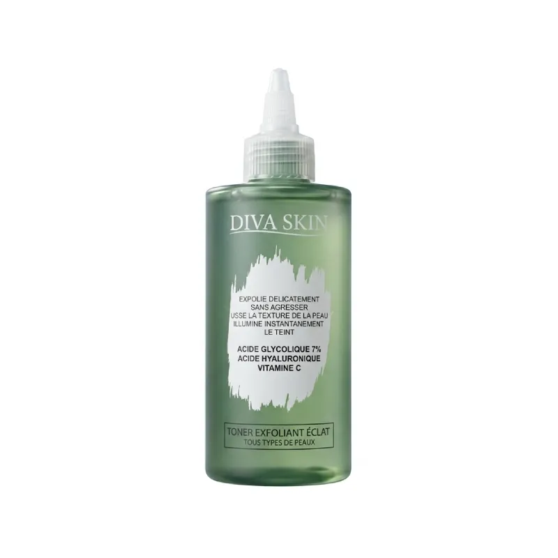 DIVA SKIN Toner Exfoliant Éclat 200ml lotion tonique perfectrice pour le visage
