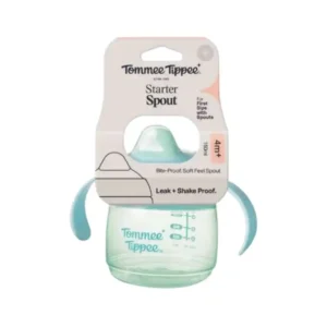 Tommee Tippee Gobelet Débutant 4M+ 150ml à bec souple et anses amovibles pour bébé.