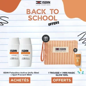 ISDIN Active Unify 50ml + Spot Prevent 50ml = 1 Trousse + Mini Magic Glow 10ml Offerts