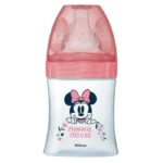 Dodie Biberon Anti-Colique Tétine Ronde 3 Vitesses 150 ml Minnie Mouse pour bébé.