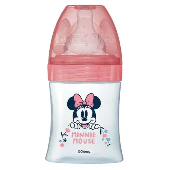 Dodie Biberon Anti-Colique Tétine Ronde 3 Vitesses 150 ml Minnie Mouse pour bébé.
